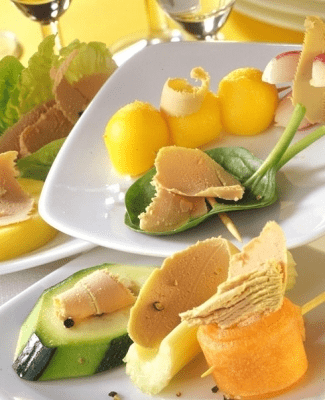 La farandole de légumes et fruits au Foie Gras